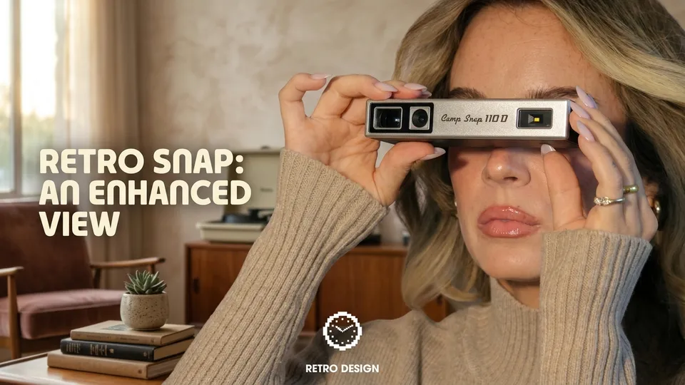 Person holding the Camp Snap 110D up to their eyes to frame a shot through the viewfinder