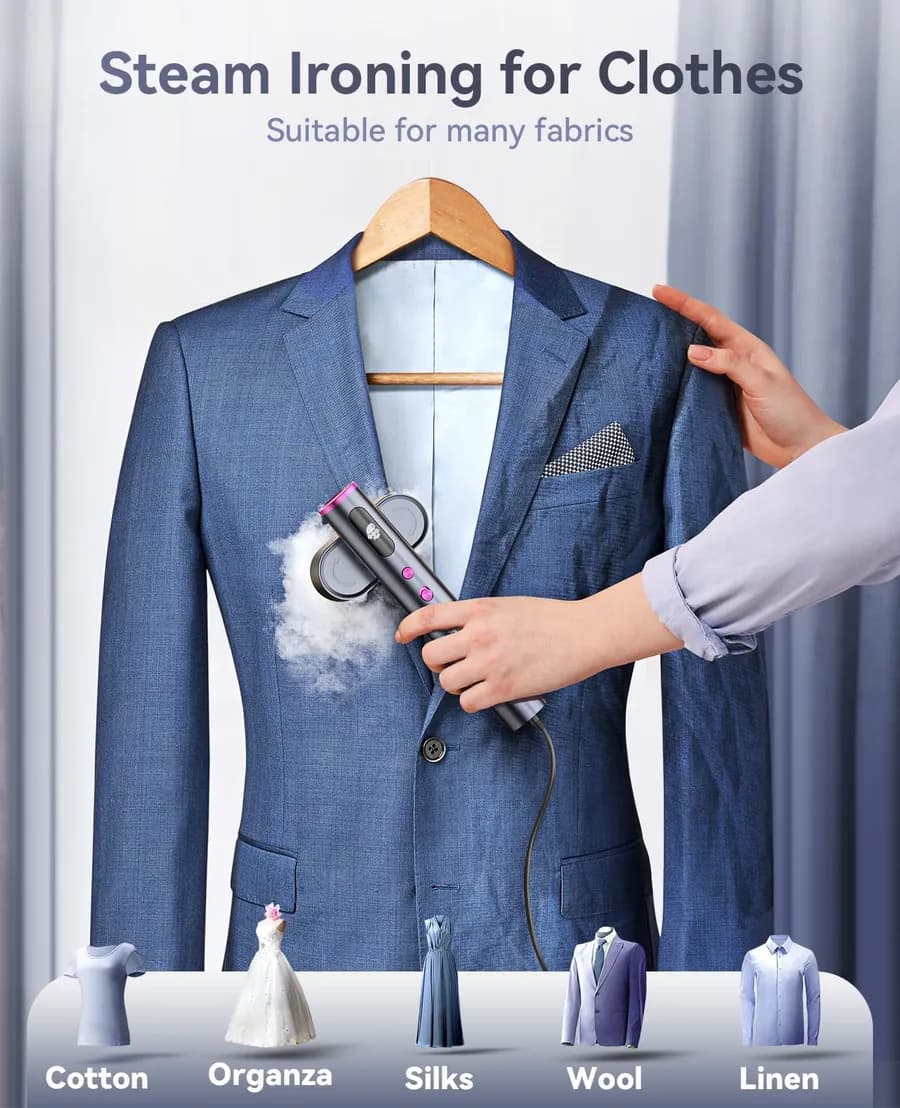 Jack & Rose K1 steamer ironing cotton, organza, silk, wool and linen fabrics