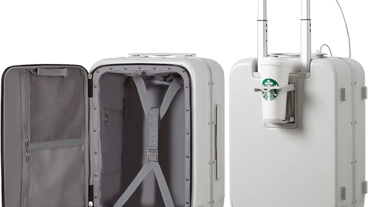 Hard shell carry-on luggage with spinner wheels