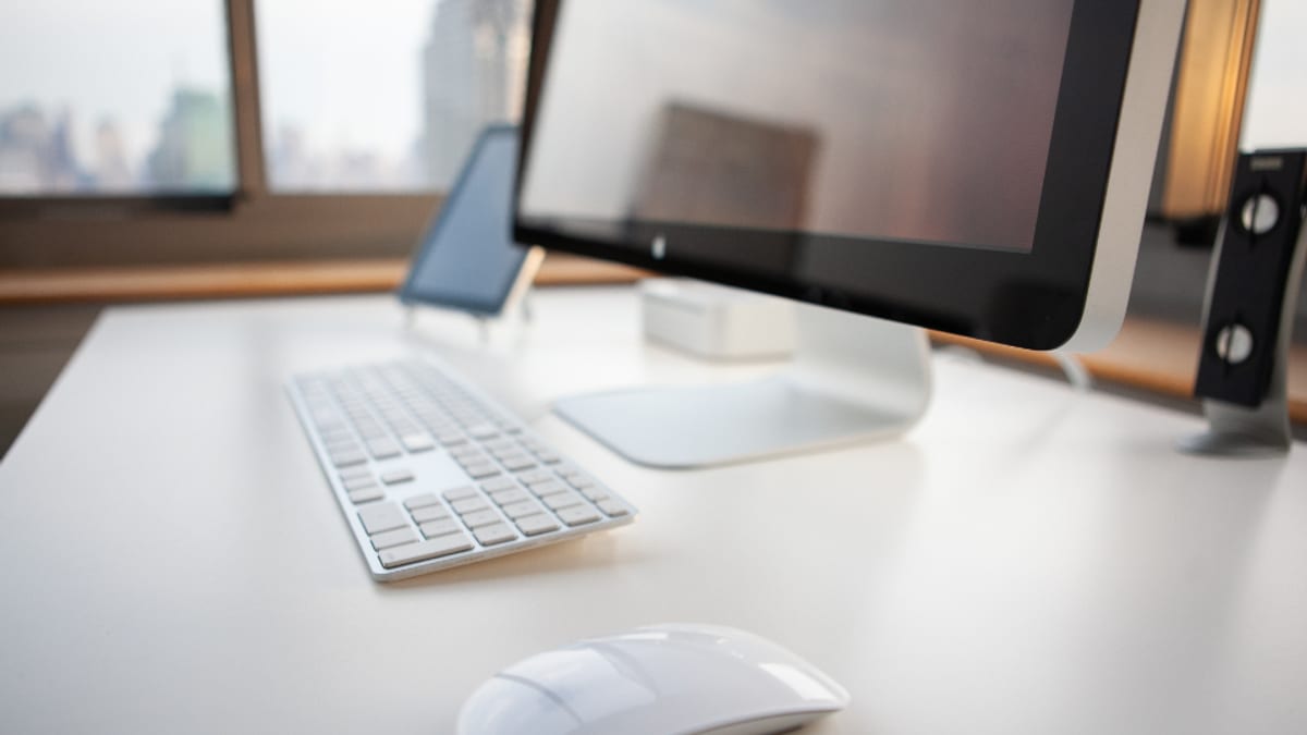 Home office desk setup for remote work