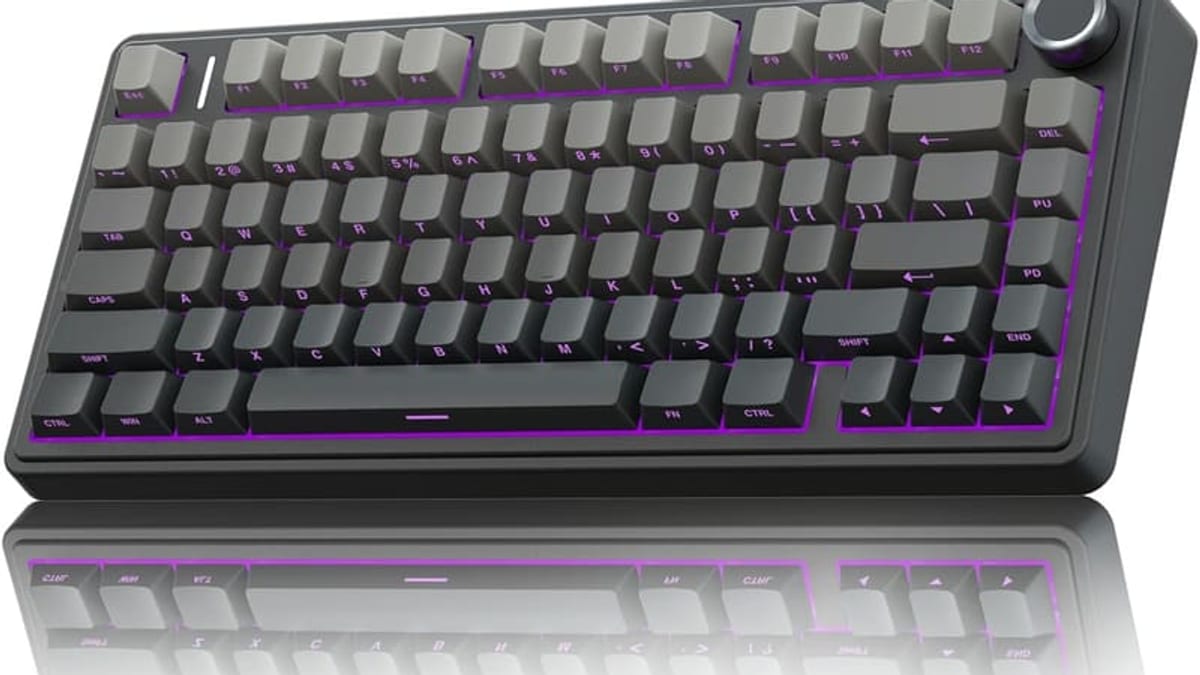 RGB mechanical gaming keyboard with volume knob