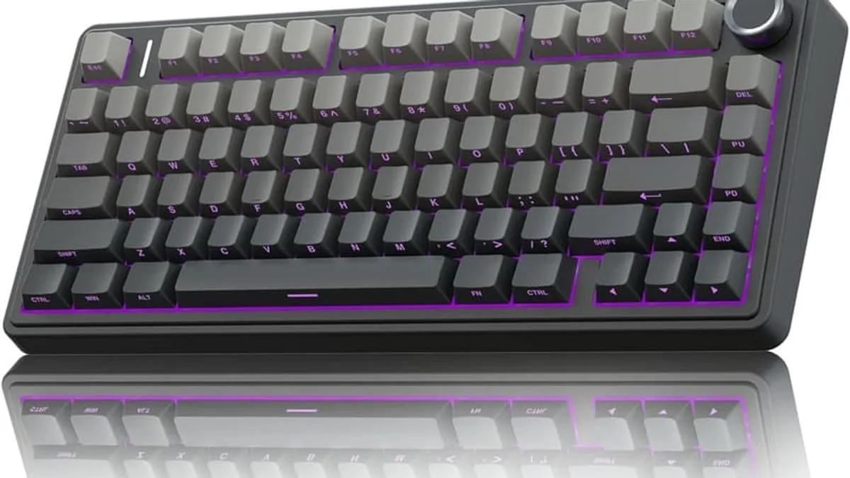 RGB mechanical gaming keyboard with volume knob