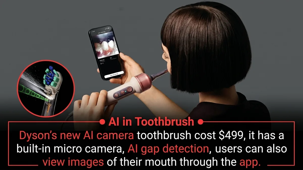 Dyson CameraJet electric toothbrush with built-in camera in the brush head