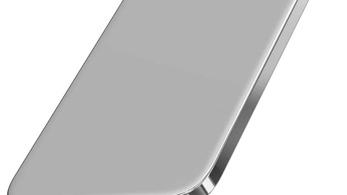 Ultra slim MagSafe wireless power bank attached to iPhone