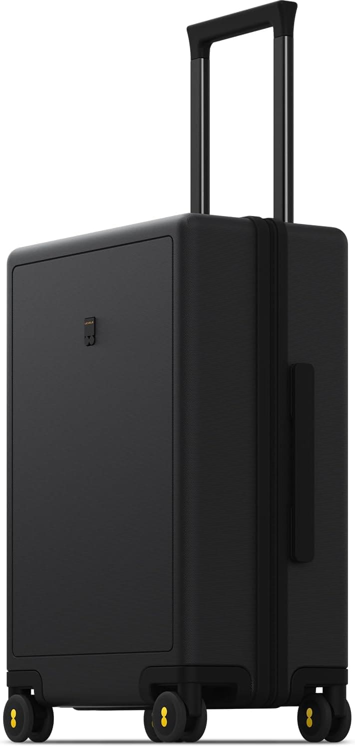 LEVEL8 luminous textured hard shell carry on luggage