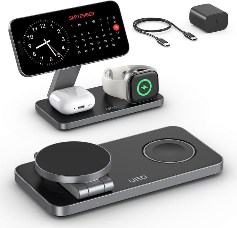 UEQ foldable 3 in 1 wireless charging station