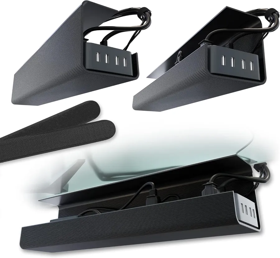 Scanfield under desk cable management tray 2 pack